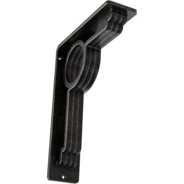 Ekena Millwork Maria Wrought Iron Bracket, (Triple center brace), Antiqued Pewter 2"W x 5 1/2"D x 8"H BKTM02X05X08TMAAPW - main